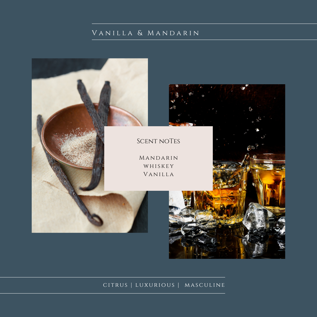 Soy Candles | Vanilla & Mandarin Soy Candle | Roshni Candle Studio