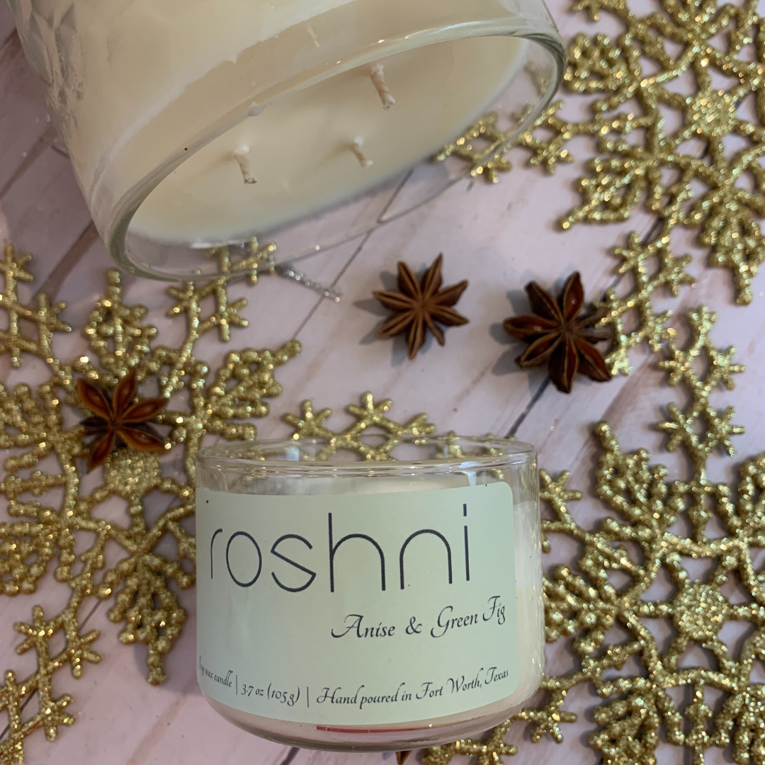 Soy Candles | Anise & Green Fig Soy Candle | Roshni Candle Studio
