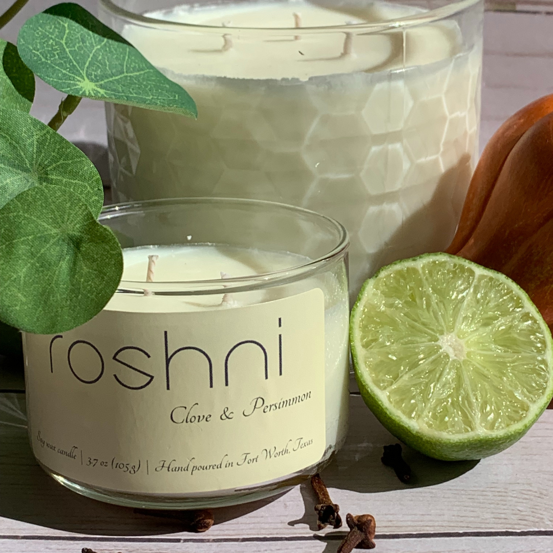 Soy Candles | Clove & Persimmon Soy Candle | Roshni Candle Studio